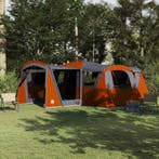 vidaXL Gezinstent voor 20 personen Grijs en Oranje 745 x 700, Caravans en Kamperen, Verzenden, Nieuw