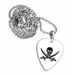 Doodshoofd plectrum ketting, sleutelhanger of oorbellen, Ophalen of Verzenden, Nieuw