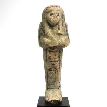 Oude Egypte, derde tussenperiode Faience Shabti voor