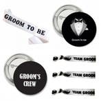 16-delige set Goom to Be met ballonnen, sjerp en buttons, Verzenden, Nieuw, Versiering, Geboorte of Huwelijk