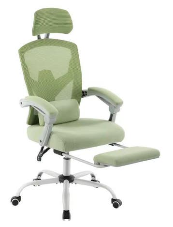 Ergonomische draaistoel mesh met ligfunctie en voetsteun, Verzenden, Zwart, Nieuw, Ergonomisch