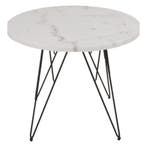 Marmer bijzettafel wit buiten Ø55cm, Huis en Inrichting, Ophalen of Verzenden, Nieuw