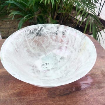Kristalkwarts (bergkristal) Kom - Hoogte: 12.7 cm - Breedte:, Verzamelen, Mineralen en Fossielen