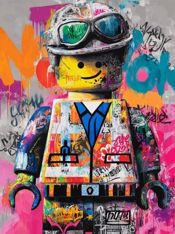 IPR Graph - Street Art Lego Emmet, Nieuw