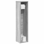 vidaXL Badkamerkast met rolhouder grijs Sonoma 20,5x20x90 cm, Huis en Inrichting, Verzenden, Nieuw, (Half)hoge kast