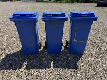 Blauwe afvalcontainer 120L (Afvalverwerking, Diverse), Huis en Inrichting, Woonaccessoires | Prullenbakken, Verzenden, Nieuw