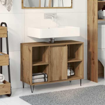 vidaXL Badkamer Kast Artisan Eiken 80 x 33 x 60 cm Bewerkt, Verzenden, Nieuw