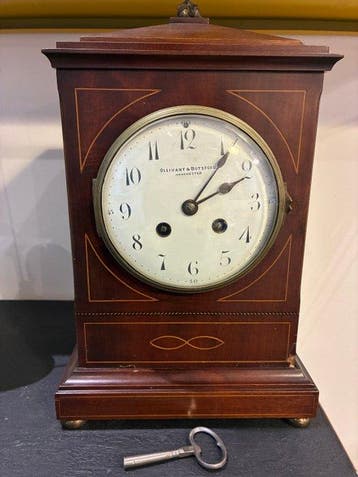 Pendule - Ollivant & Botsford, Manchester - Hout, Metaal,, Antiek en Kunst