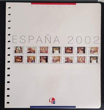 Spanje - Postzegels, HB, Jaar 2002 Compleet. Gemonteerd op, Gestempeld