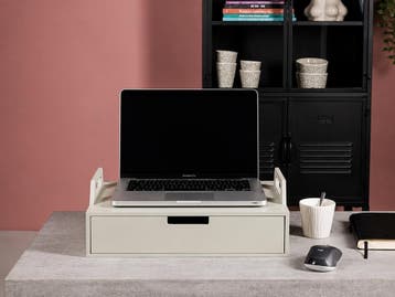 Laptoptafel Hout Grijs 41x30 cm | Laptoptafel | Vanaf €6 ex, Nieuw, Computerbureau
