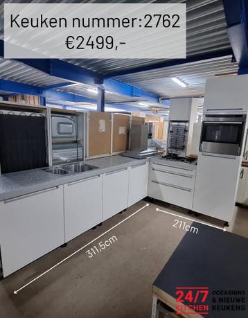 Complete  Keuken compleet met apparatuur DIRECT BESCHIKBAAR, Verzenden, Zo goed als nieuw, Met kookeiland