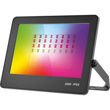LED Breedstraler RGB met Afstandsbediening - Brinton Zentor, Ophalen of Verzenden, Nieuw, Lamp met armatuur
