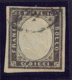 Italiaanse oude staten - Sardinië 1860 - IVe uitgifte, 10, Gestempeld