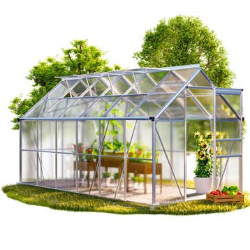 Tuinkas Aluminium 380x190x195cm met fundering (Broeikassen), Verzenden, Nieuw