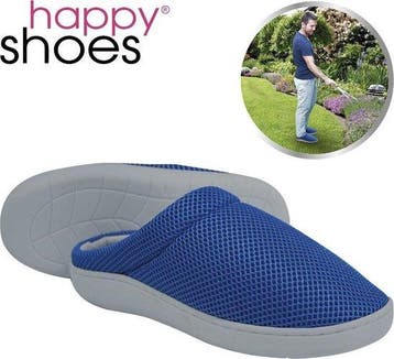 2dekans | Happy Shoes Gel Slippers Blauw Maat - 37/38, Happy Shoes, Blauw, Ophalen of Verzenden, Zo goed als nieuw
