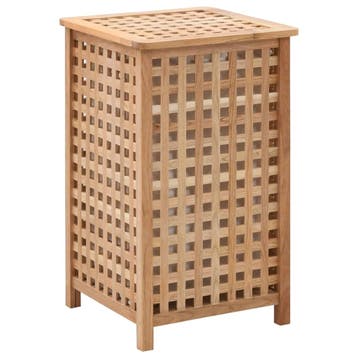 vidaXL Wasmand 39x39x65 cm massief walnotenhout, Verzenden, Nieuw