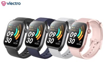 2dekans | Vlectro Smartwatch 2.0 - Rechthoekig - 2 inch HD -, Ophalen of Verzenden, Zo goed als nieuw, Zwart, Vlectro