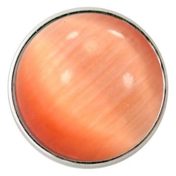 Fako Bijoux - Click Button - Glas - Kattenoog Oranje, Verzenden, Nieuw