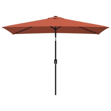 vidaXL Parasol met metalen paal 300x200 cm terracotta, Verzenden, Nieuw, 2 tot 3 meter