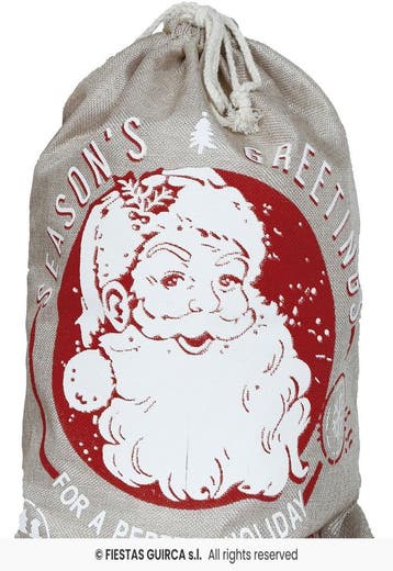 Cadeauzak Kerstman Grijs Greetings (40x55cm), Ophalen of Verzenden, Nieuw