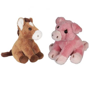 Boerderij dieren knuffels - pluche - varken en paard - 15, Verzenden, Nieuw