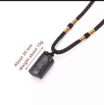 Handgemaakte zwart toermalijn ketting voor heren en dames -, Sieraden, Tassen en Uiterlijk, Armbanden, Nieuw