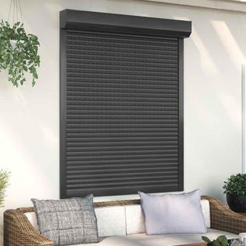 vidaXL Roljaloezie Antraciet 120 x 150 cm Aluminium en, Verzenden, Nieuw