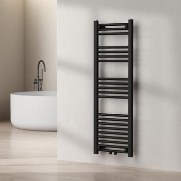[neu.haus] Handdoekradiator Voss 120x40x3 cm zwart, Verzenden, Nieuw