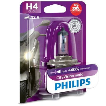 Philips H4 CityVision Moto 60/55W 12V Motor Koplamp, Verzenden