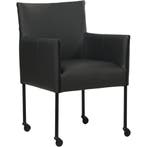 Leren eetkamerstoel More - Toledo Pacific (donkerblauw) -, Huis en Inrichting, Stoelen, Ophalen of Verzenden, Nieuw, Leer, Bohemian, Industrieel, Modern, Scandinavisch