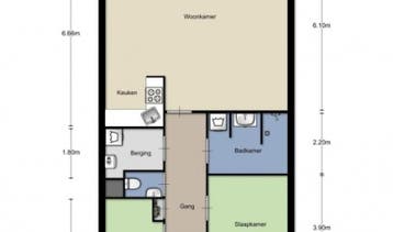 Te Huur 3 Kamer Appartement Sint Willebrordstraat In Tilburg, Tilburg, Noord-Brabant, Direct bij eigenaar, Appartement