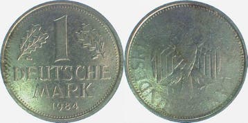 1 Dm Brd Muenzzeichen +rs, Verzenden