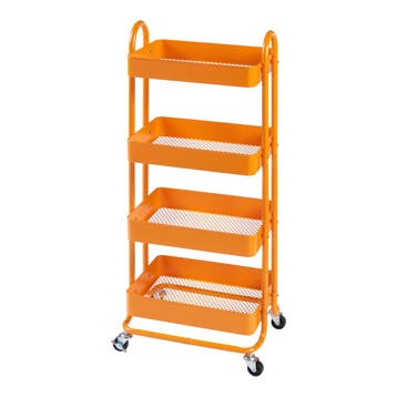 Keukentrolley Pyhäntä met 4 manden 103,5x46x35 cm oranje [en, Verzenden