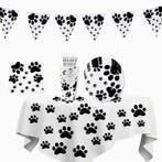 Katten party decoratie set XL 62-delig zwart-wit, Dieren en Toebehoren, Verzenden, Nieuw