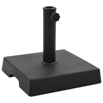 vidaXL Parasolvoet vierkant 8 kg polyresin zwart, Verzenden, Nieuw, Minder dan 1 meter, Parasolvoet