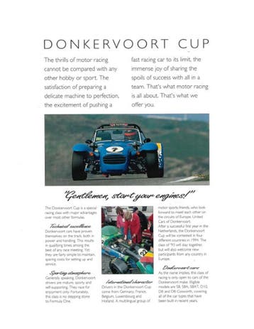 1994 DONKERVOORT CUP LEAFLET ENGELS, Boeken, Nieuw, Author