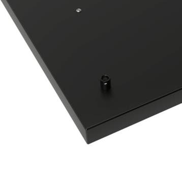 Calex Plafondplaat Mat Zwart 4 Snoeren Vierkant 40x40 cm, Ophalen of Verzenden, Nieuw