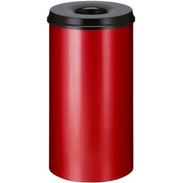 Afvalbak | Metaal | Rood/Zwart | 50L | Open | Vlamdovend |, Verzenden, Nieuw in verpakking