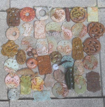 Traditionele Chinese steenbeeldhouwwerken - Verzameling -, Antiek en Kunst