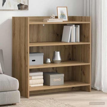 vidaXL Dressoir Artisanaal eiken 75 x 36 x 80 cm Bewerkt, Verzenden, Nieuw, Overige houtsoorten, Minder dan 50 cm