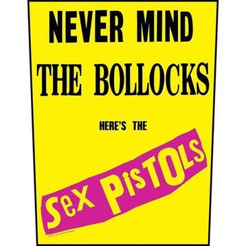 Sex Pistols - Never Mind the Bollocks - Backpatch off. merch, Verzamelen, Ophalen of Verzenden, Nieuw, Kleding