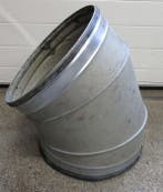 Afzuigkap bocht ø40cm, 45 graden, Gebruikt
