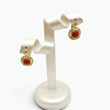 Koraal - Zilver - Oorbellen - Italiaans handwerk