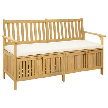 vidaXL Opslagbank 2 -Seater 148 x 63 x 84 cm Rechthoekig, Tuin en Terras, Verzenden, Nieuw