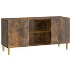 vidaXL TV-kast Gerookt eiken 102 x 34,5 x 50 cm Bewerkt hout, Minder dan 50 cm, Verzenden, Nieuw, Minder dan 100 cm
