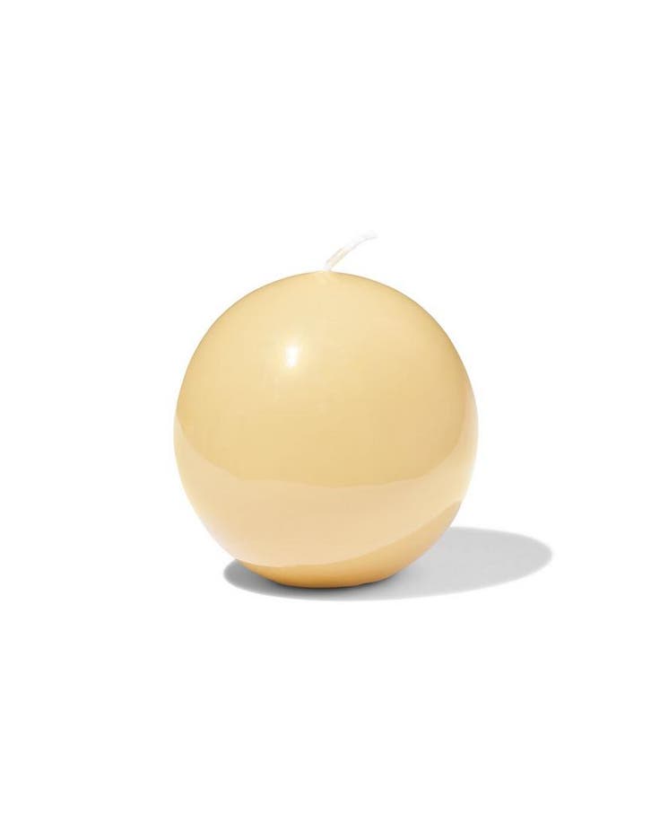 HEMA Bolkaars 7cm glad lichtgeel, Huis en Inrichting, Woonaccessoires | Kandelaars en Kaarsen, Nieuw, Verzenden