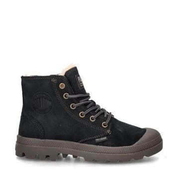 Palladium Pampa Zip WL Pilot gevoerde boots in het Zwart, Verzenden, Zwart, Lage of Enkellaarzen, Palladium
