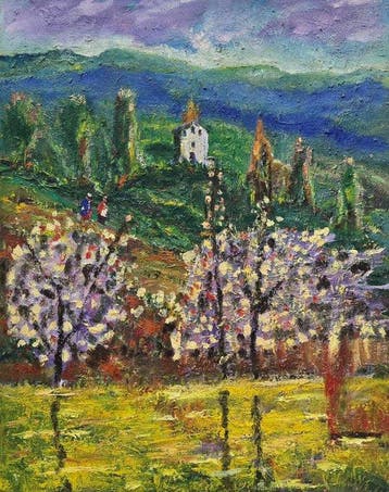 Europese school (XX) - NO RESERVE - Primavera en la colina