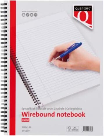 Spiraalblok Quantore A4 gelinieerd, Diversen, Papierwaren, Verzenden, Nieuw