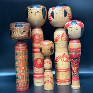 Verzamelingsset van 5 vintage Japanse traditionele